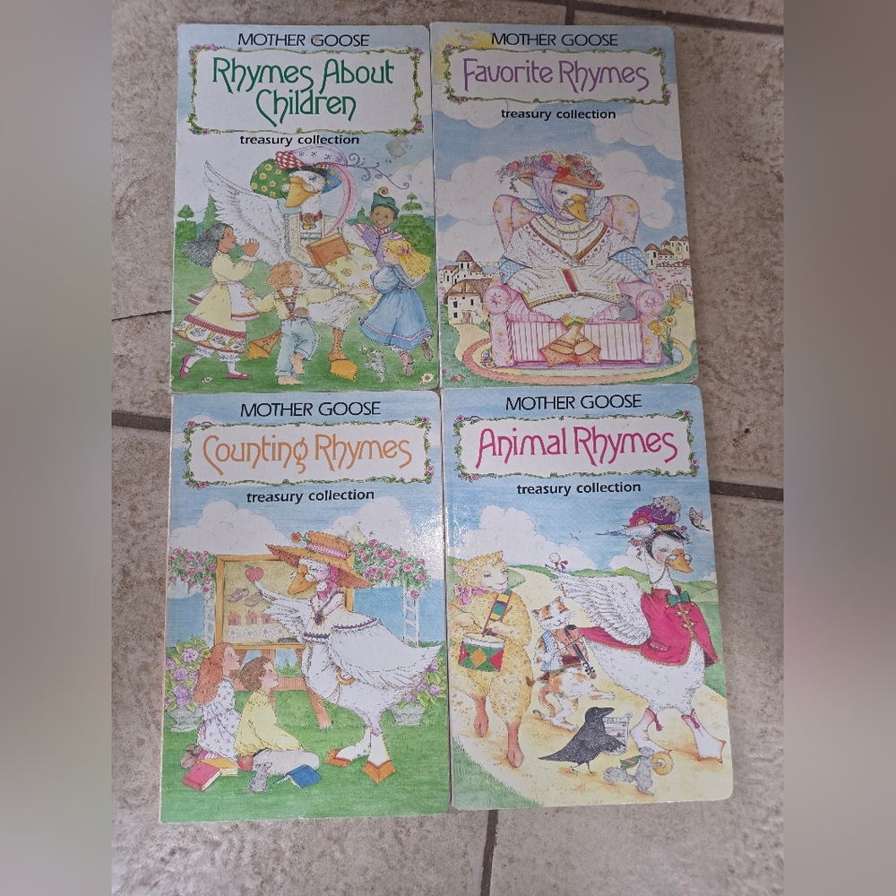 LOT OF 4 MOTHER GOOSE RHYMES HARDCOVER BOARD BOOKS